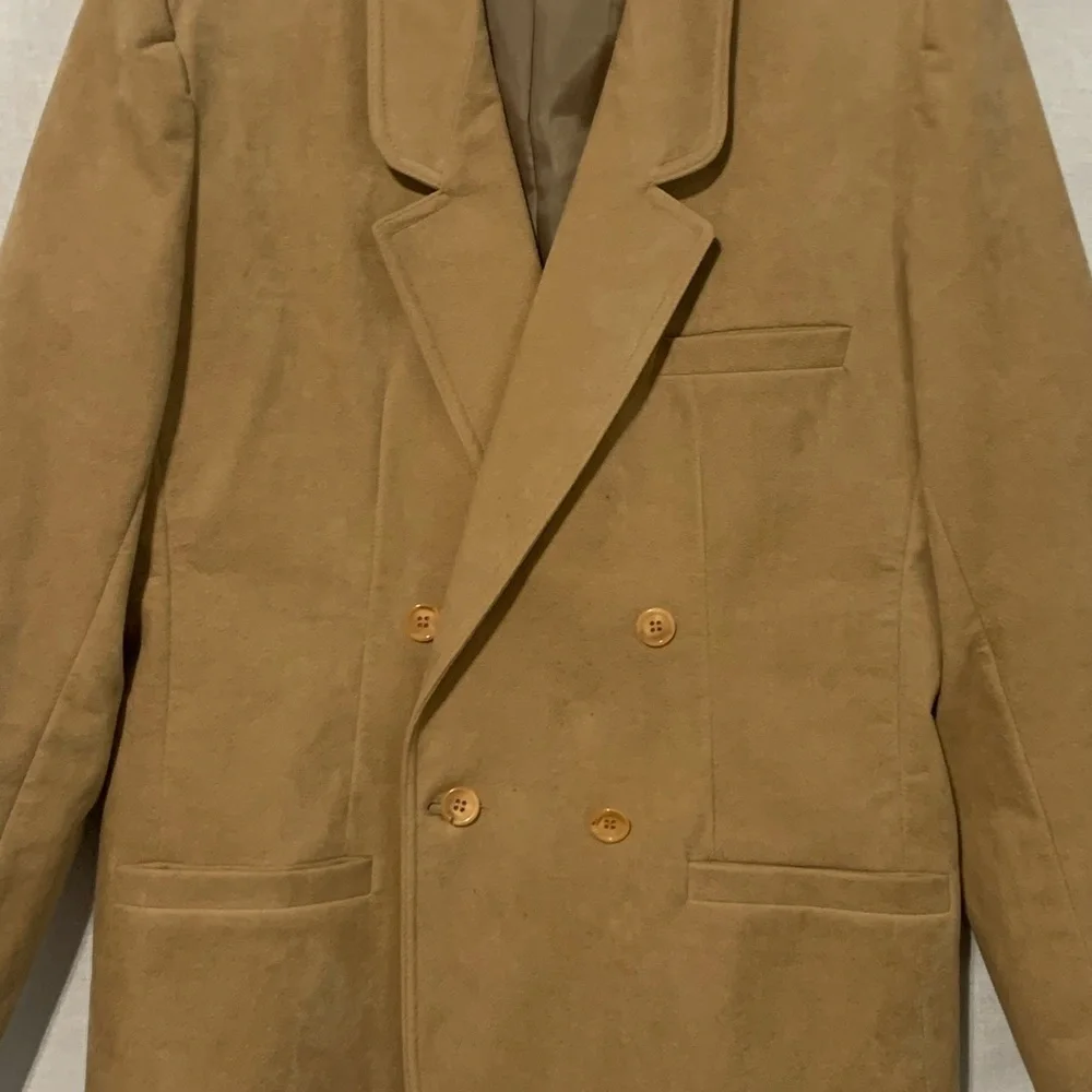 ULTRASUEDE Women 14 Tan Suede Count Romi Ltd. Blazer Jacket Vintage